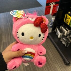 Plush bear hello kitty x care bear collaboration